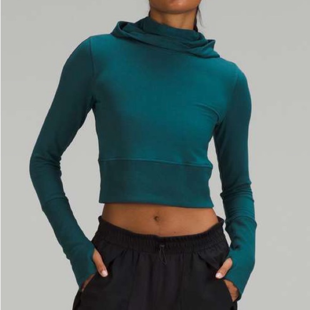 Lululemon Modal Fleece Long Sleeve Hoodie in Green Jasper SX